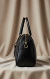 Croc-Embossed Leather Bag