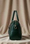 Croc-Embossed Green Leather bag