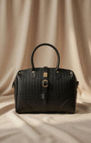 Croc-Embossed Leather Bag