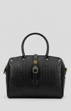 Croc-Embossed Leather Bag